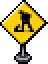 A pixel construction sign from the game Yume 2kki, denoting that the site is still WIP.